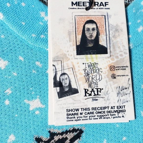 VERY RARE By‎ Raf Reyes "Rapid Dog" Knit Long Sleeve Size XL NWT - Picture 6 of 12